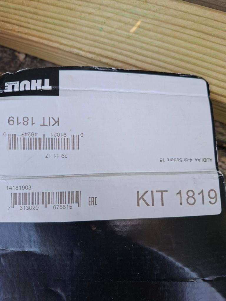 Thule Kit 1819 Fixpoint Audi A4 dakdragers, Auto diversen, Dakdragers, Ophalen of Verzenden