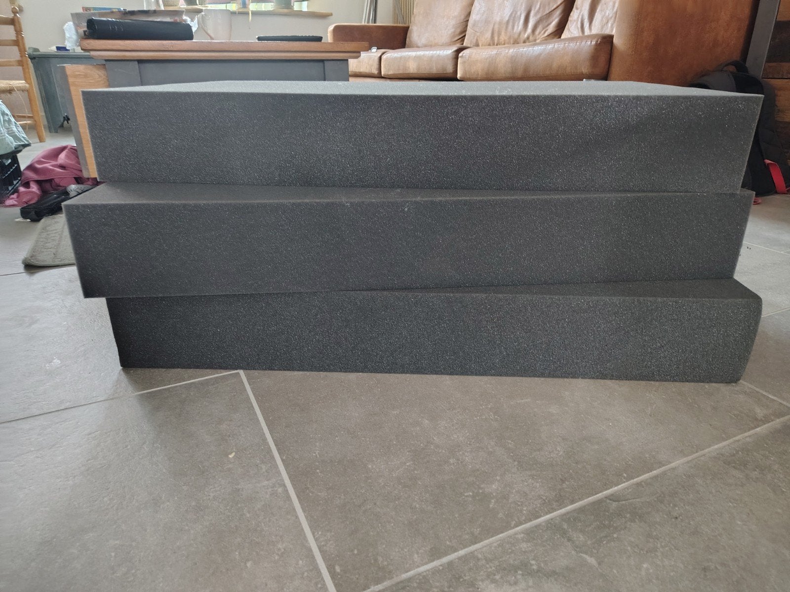 3x Schuimrubber SG 25 rechthoek 85x50x12cm - Nieuw, Ophalen, Nieuw