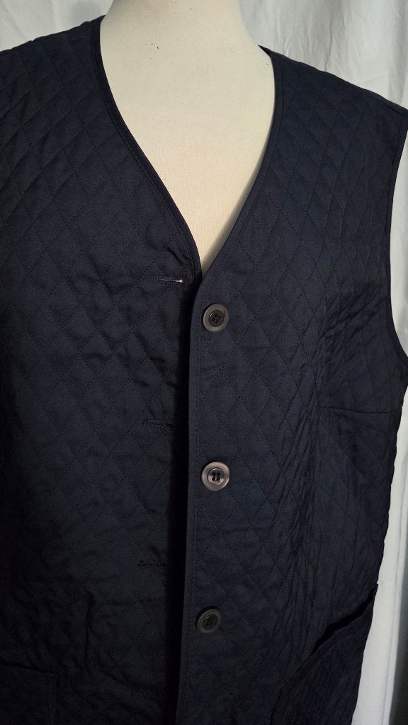 Zgn. vest blauw, mt 44-46, even meten, Ophalen of Verzenden, Zo goed als nieuw, Maat 42/44 (L), Blauw
