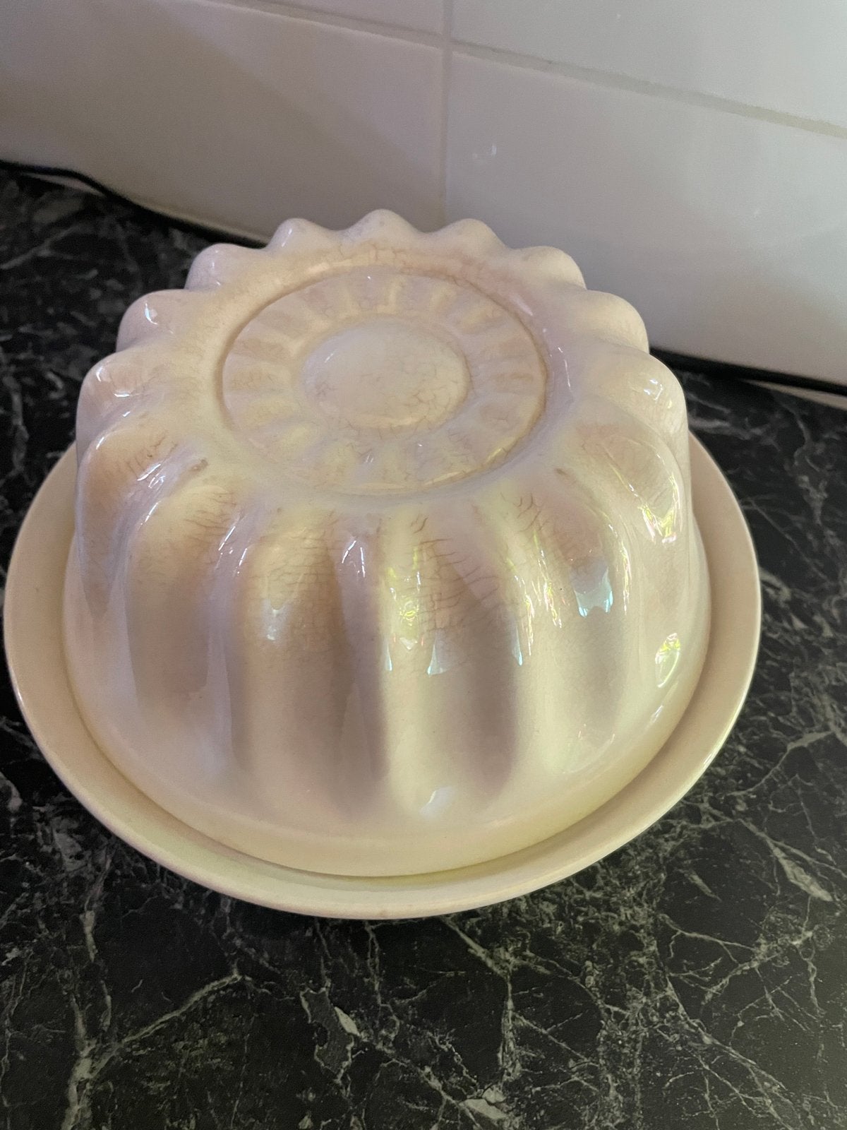 Griesmeelpudding vorm van Boch Frères La Louvière, Ophalen