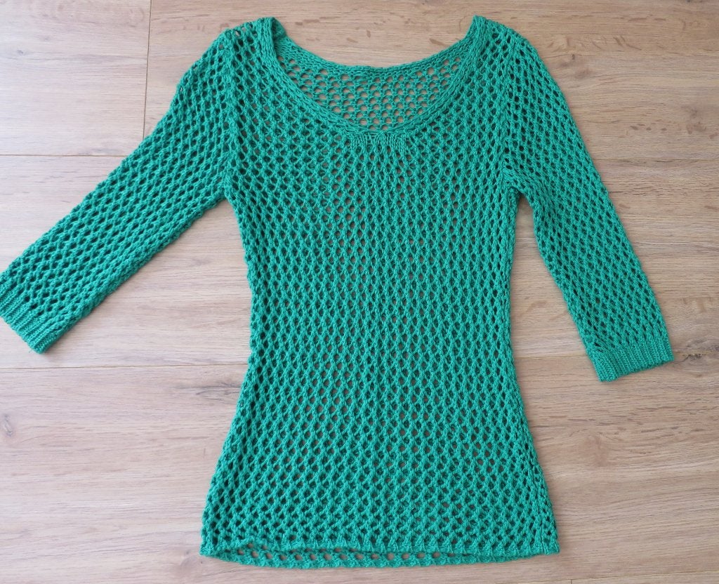 Groen opengewertk truitje, maat 36, Kleding | Dames, Ophalen of Verzenden, Zo goed als nieuw, Maat 36 (S), Groen