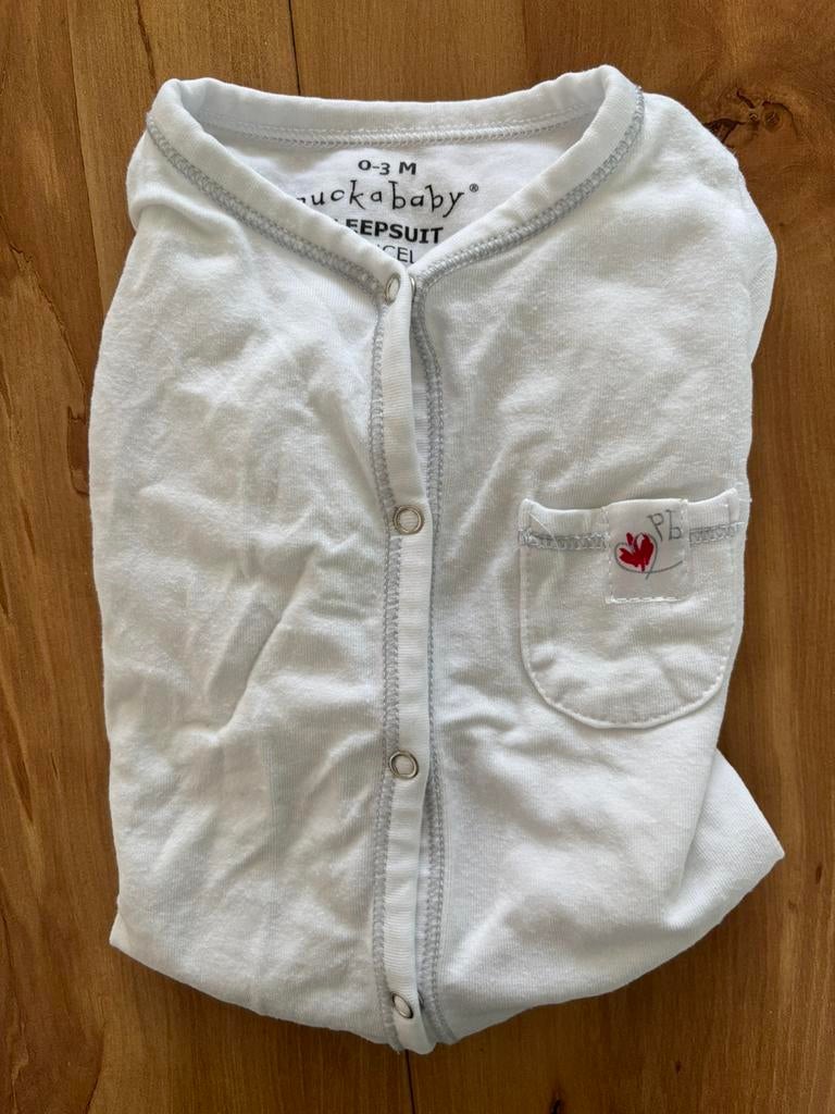 Puckababy Tencel sleepsuit pyama 0-3 maanden, Ophalen of Verzenden, Zo goed als nieuw, Minder dan 70 cm, Slaapzak