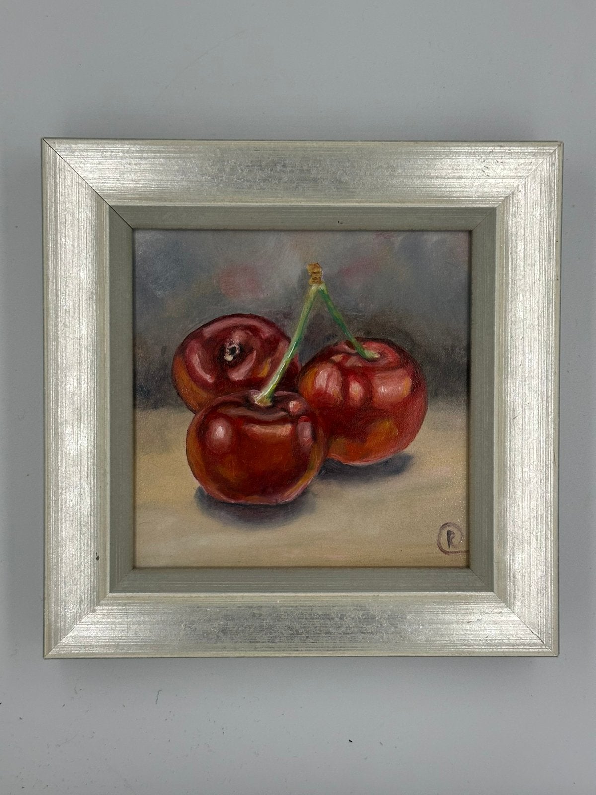 Stilleven kersen, Paneel, Realistisch, Stilleven, Ophalen of Verzenden