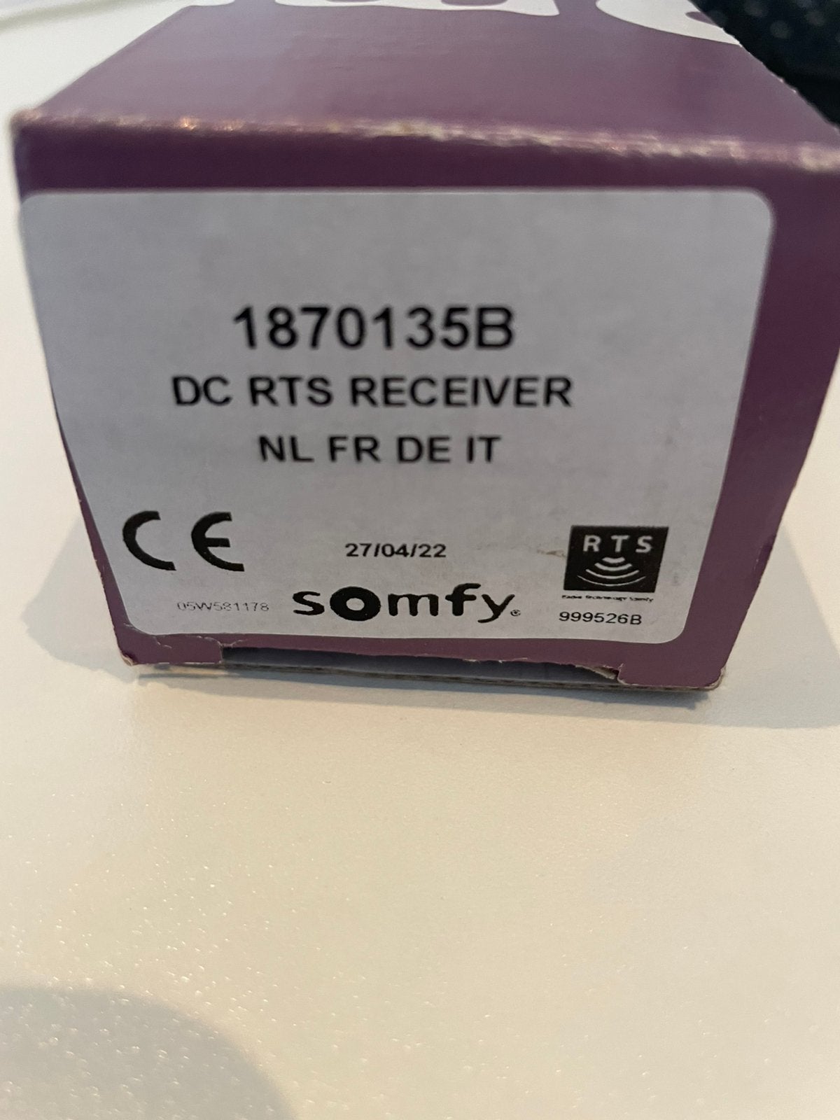 Somfy DC RTS receiver, Ophalen of Verzenden, Nieuw
