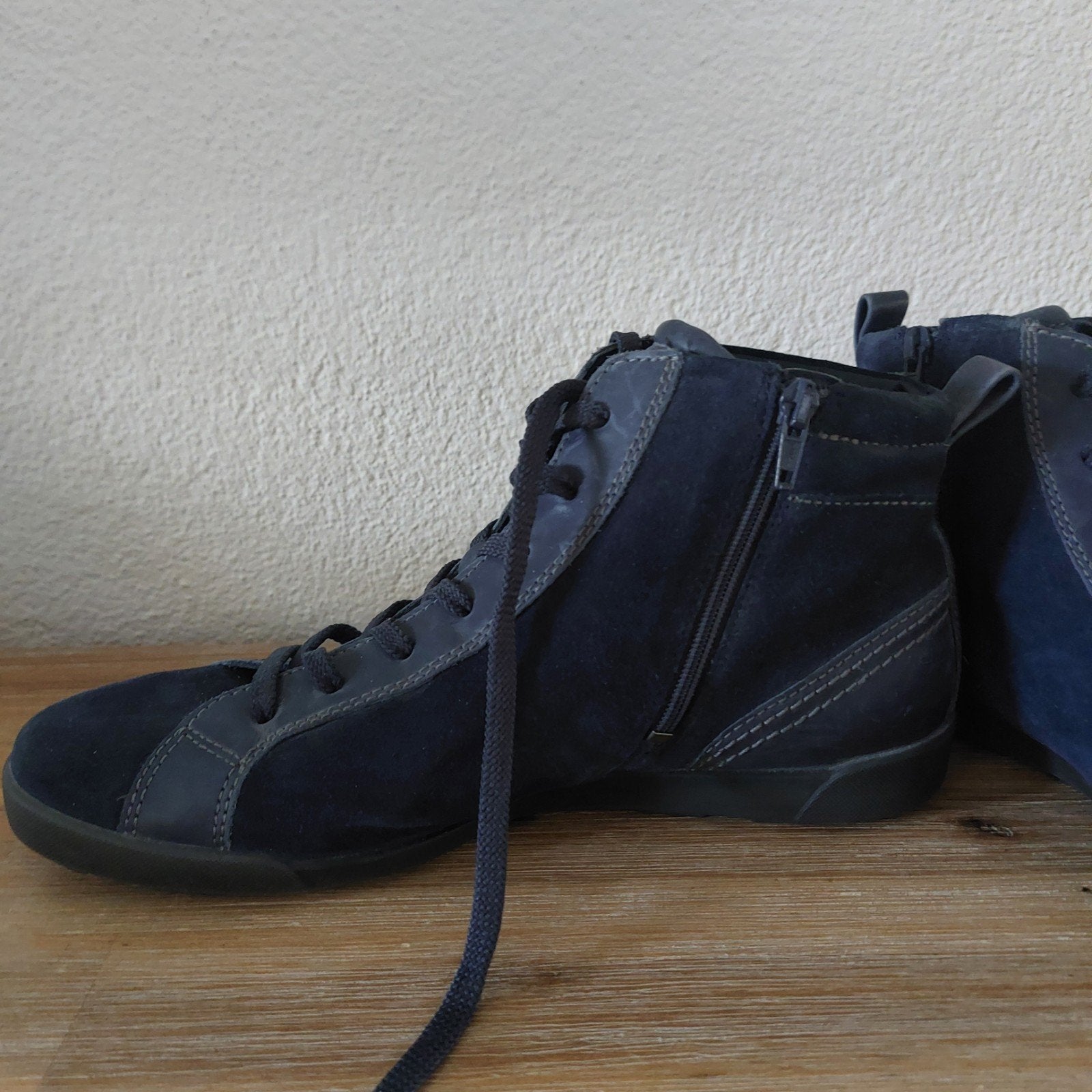 Blauwe hoge Ecco Gympen maat 41, Ecco, Blauw, Ophalen of Verzenden, Sneakers of Gympen