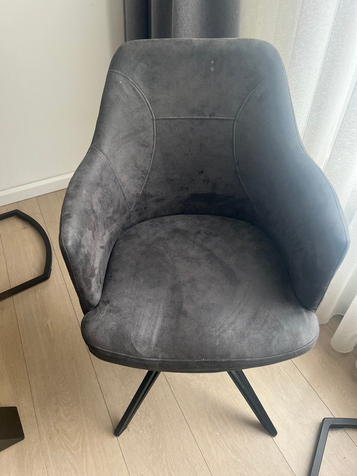 RV design stoel, Ophalen of Verzenden, Gebruikt, Grijs, Eén