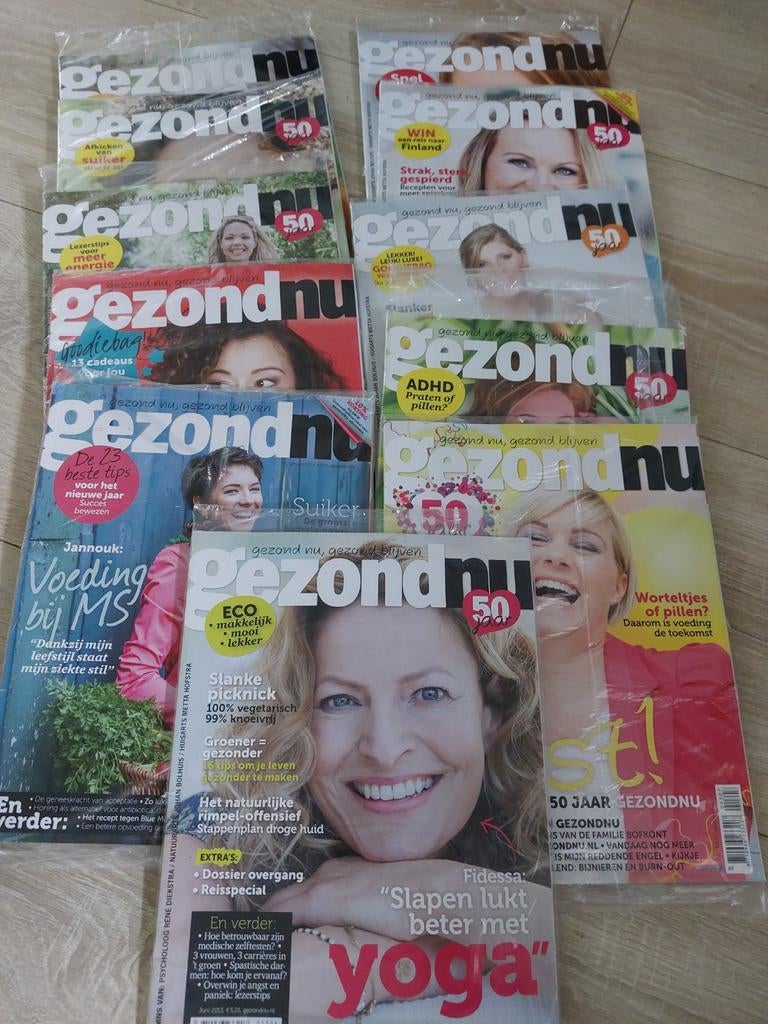 11x GezondNU magazines uit 2013 - Nog in plastic!, Ophalen of Verzenden, Nieuw
