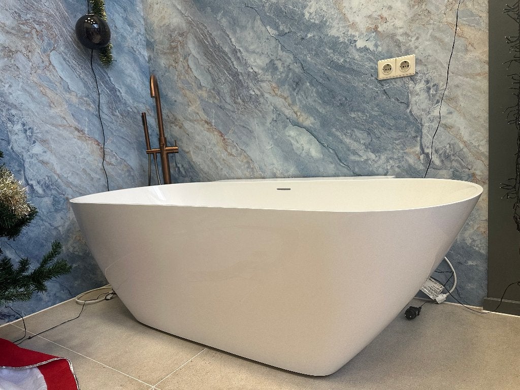 Ligbad Back to Wall Laufen Lua 170x85,5cm Marbond Wit, Ophalen, Steen, Duitsland, Info@dealplein.nl