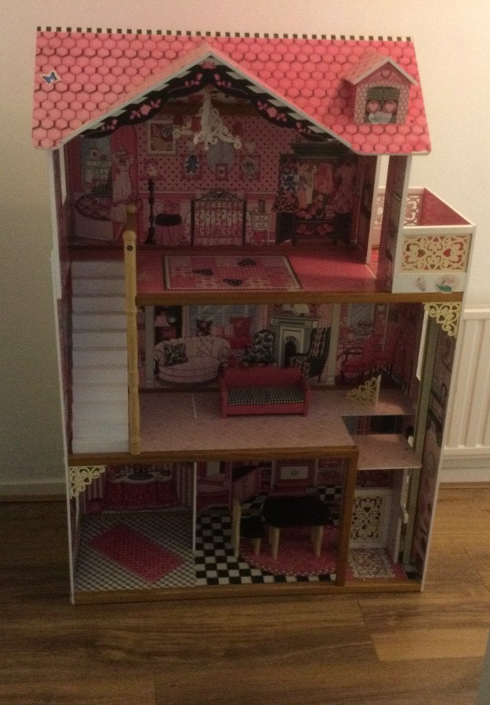Groot houten poppenhuis voor kinderen., Ophalen, Gebruikt, Poppenhuis