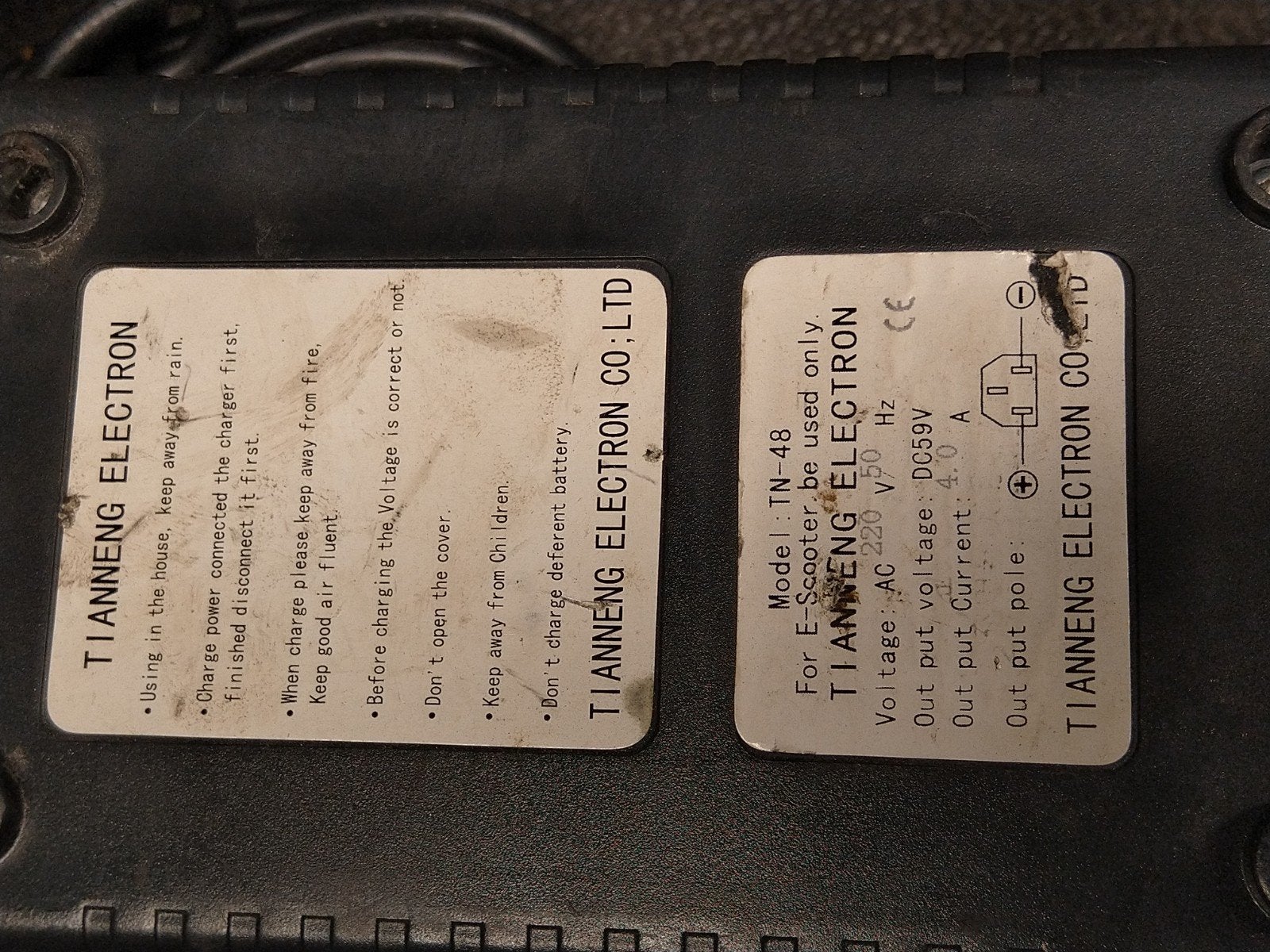 60V Tianneng E-scooter Lader, Ophalen of Verzenden, Elektrisch, T I Anneng