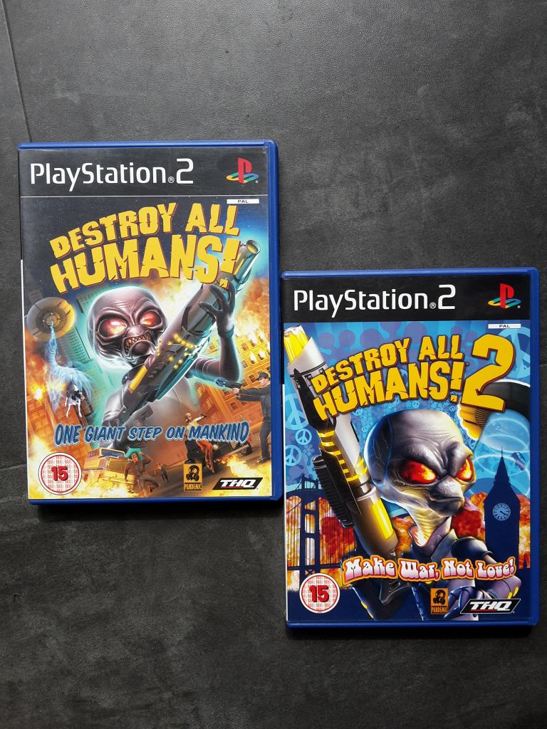 PS2 Set - Destroy All Humans 1 en 2 - PlayStation 2, Spelcomputers en Games, Avontuur en Actie, 1 speler, Ophalen of Verzenden