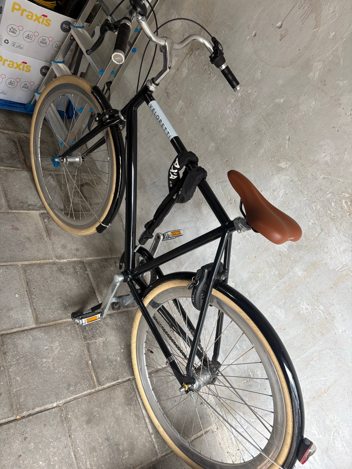 Veloretti Caféracer 57cm mannenfiets zwart - zgan, Fietsen en Brommers, Fietsen | Heren | Herenfietsen, 57 tot 61 cm, Ophalen