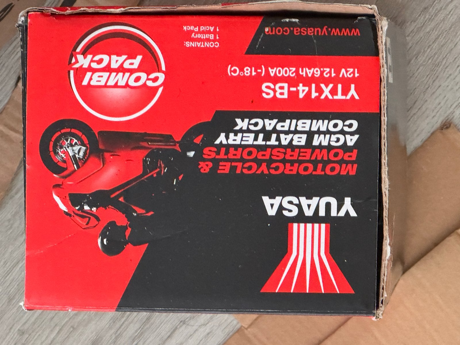Nieuwe Yuasa YTX14-BS motoraccu - Verkeerd gekocht, Ophalen of Verzenden, Nieuw