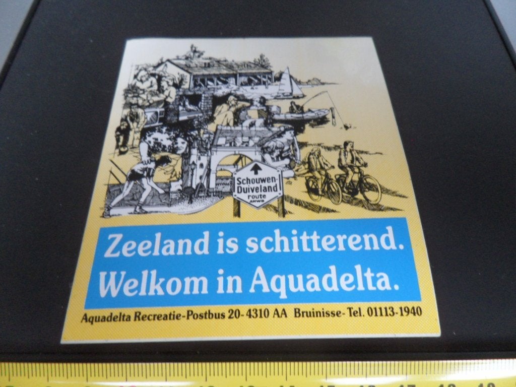 sticker zeeland is schitterend welkom in aquadelta bruinisse, Ophalen of Verzenden, Zo goed als nieuw