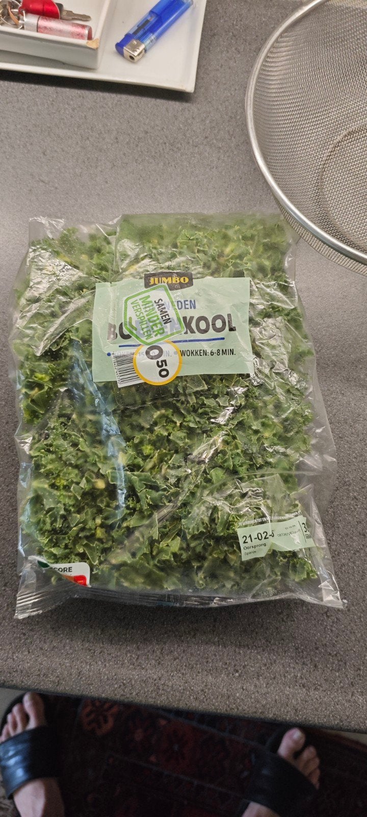 gratis een zak boerenkool ingevroren 300 gram, Ophalen
