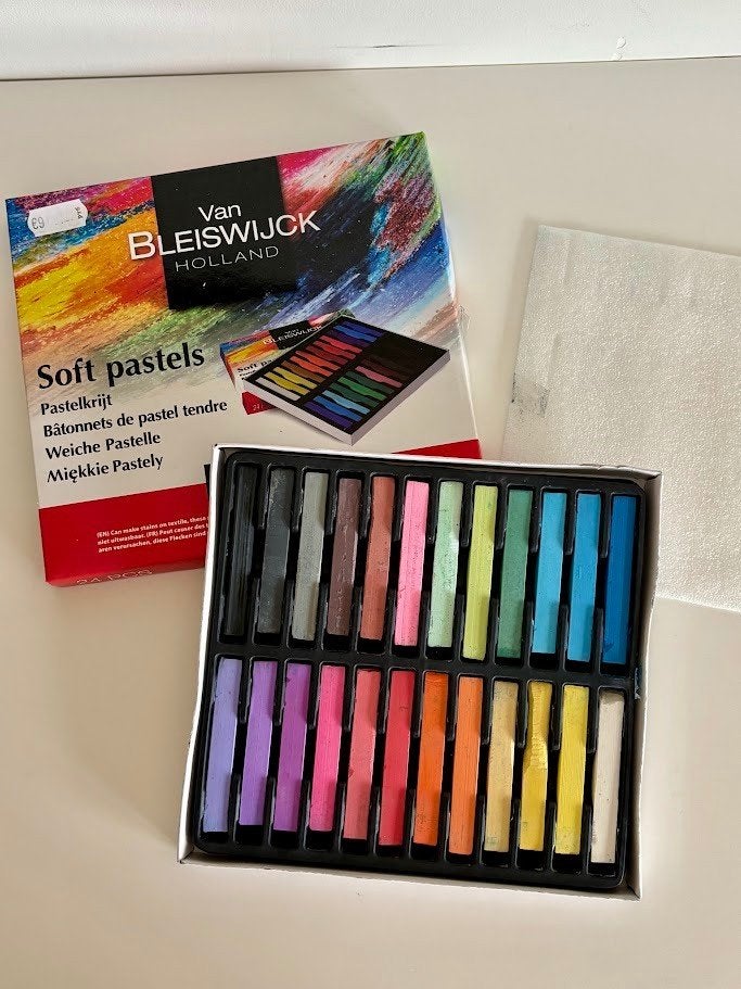 Pastelkrijt - 24 stuks, Verzenden, Zo goed als nieuw, Potlood of Stift