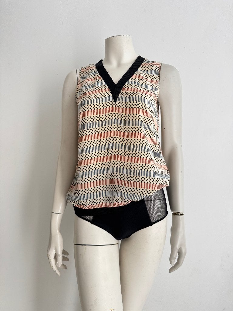 Marni X H&M zijden topje valt als S, Kleding | Dames, Ophalen of Verzenden, Zo goed als nieuw, Zonder mouw