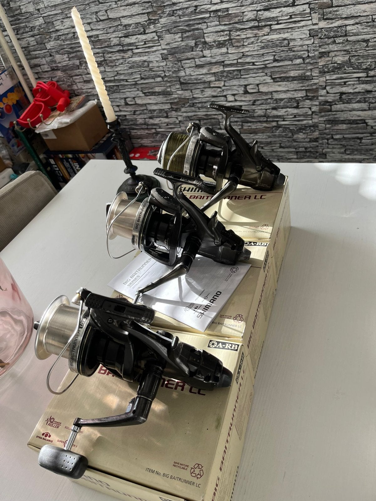Shimano big baitrunners lc, Watersport en Boten, Hengelsport | Karpervissen, Ophalen, Zo goed als nieuw, Molen
