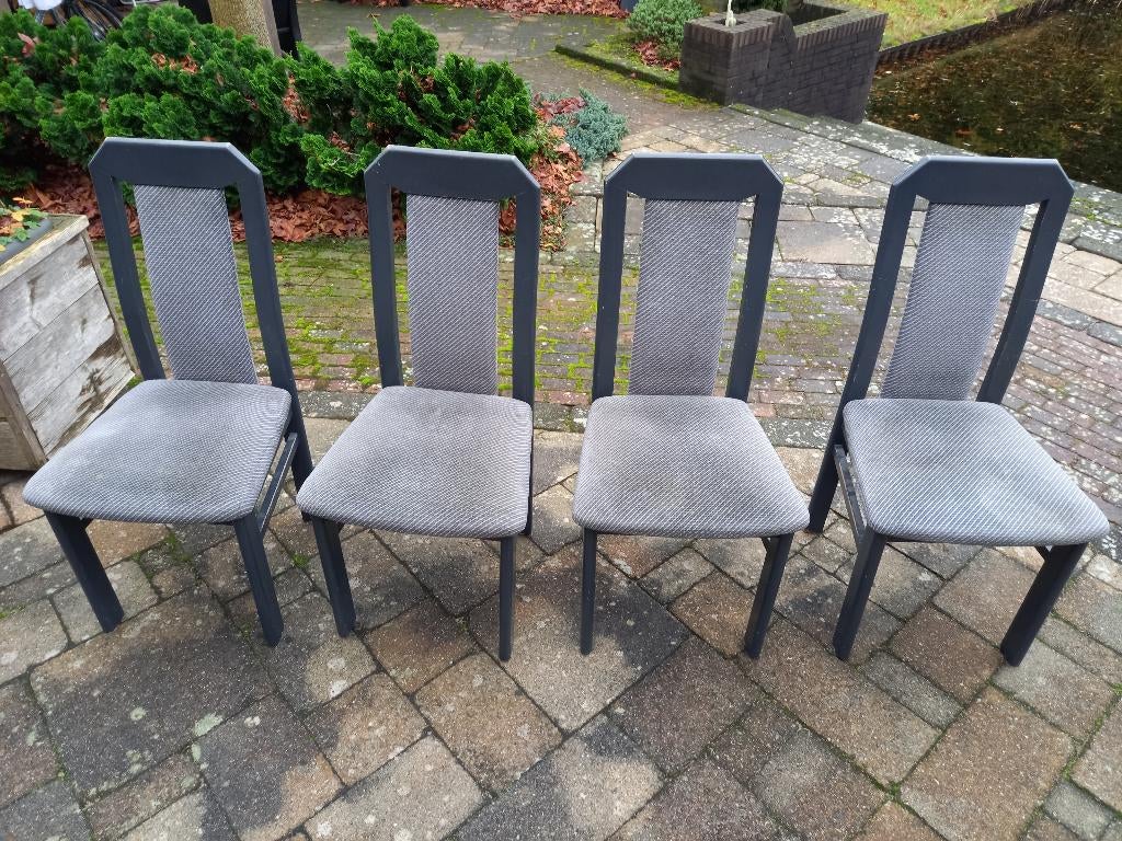 Eettafel met 4 stoelen, Huis en Inrichting, Tafels | Eettafels, Ophalen, Gebruikt, 100 tot 150 cm, 50 tot 100 cm