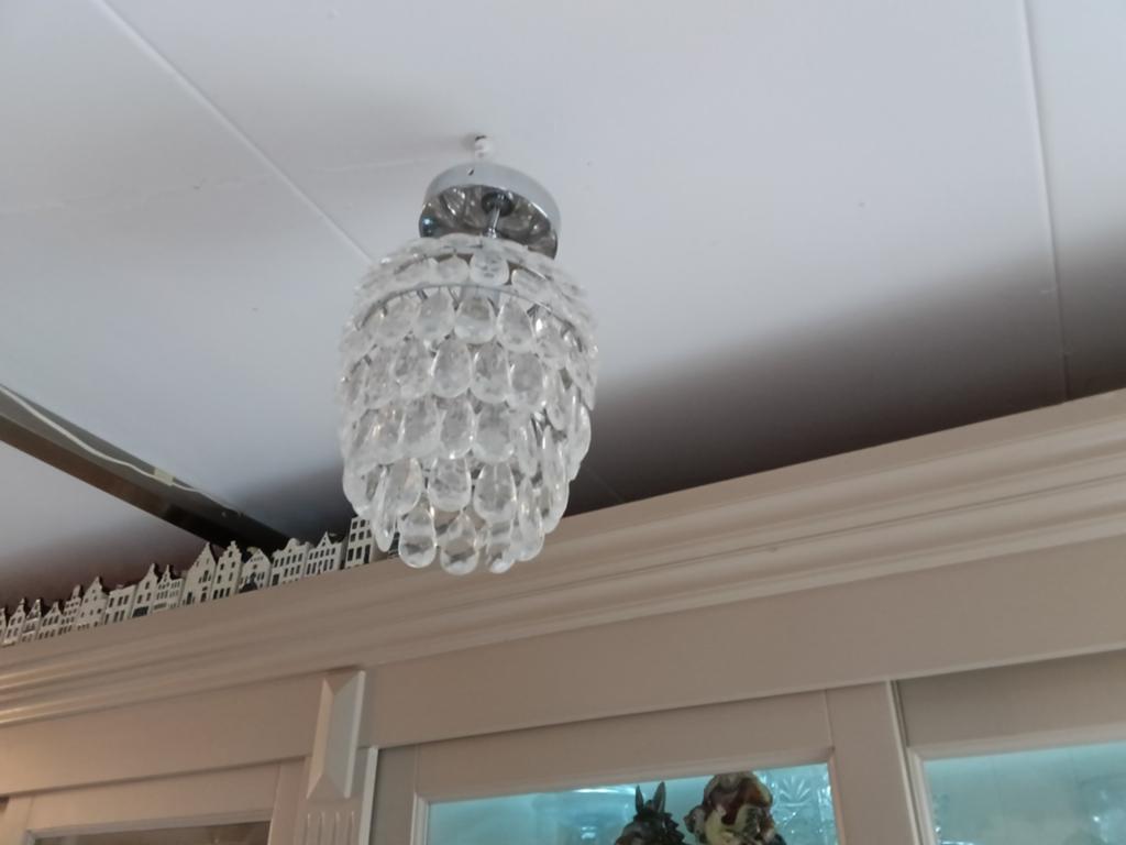 Moderne kristallen hanglamp - Zo goed als nieuw, Minder dan 50 cm, Zo goed als nieuw, Glas, Minder dan 25 cm