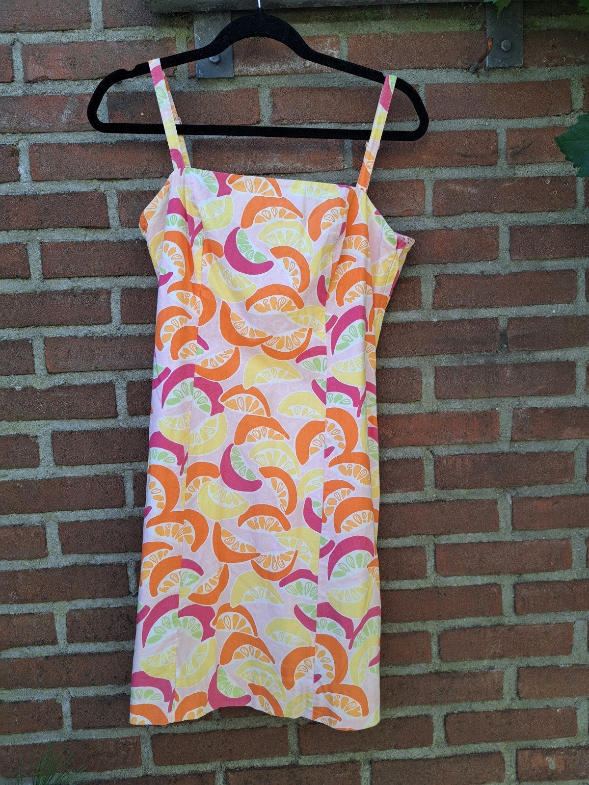 Zomerse jurk met fruitprint, Kleding | Dames, Jurken, Zo goed als nieuw, Maat 36 (S), Meerkleurig, Boven de knie, Ophalen of Verzenden