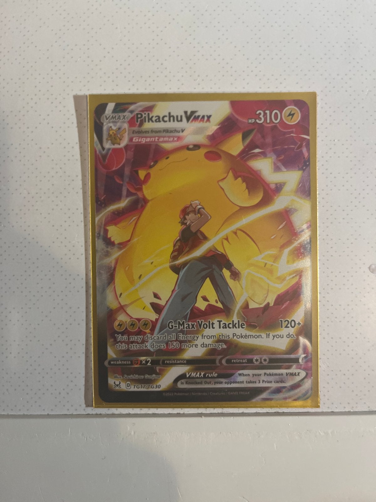 Pikachu VMAX Gigantamax Pokémon Kaart (067/TG30), Ophalen of Verzenden, Zo goed als nieuw, Losse kaart