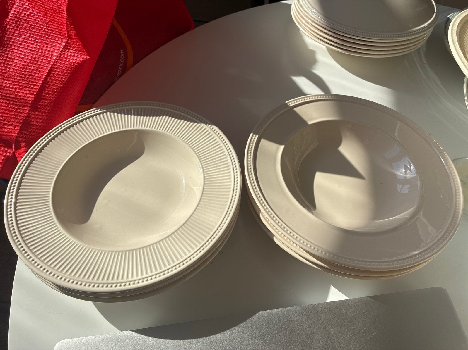 Wedgwood Windsor diepe borden - 6 stuks, Klassiek, Ophalen of Verzenden, Zo goed als nieuw, Bord(en)