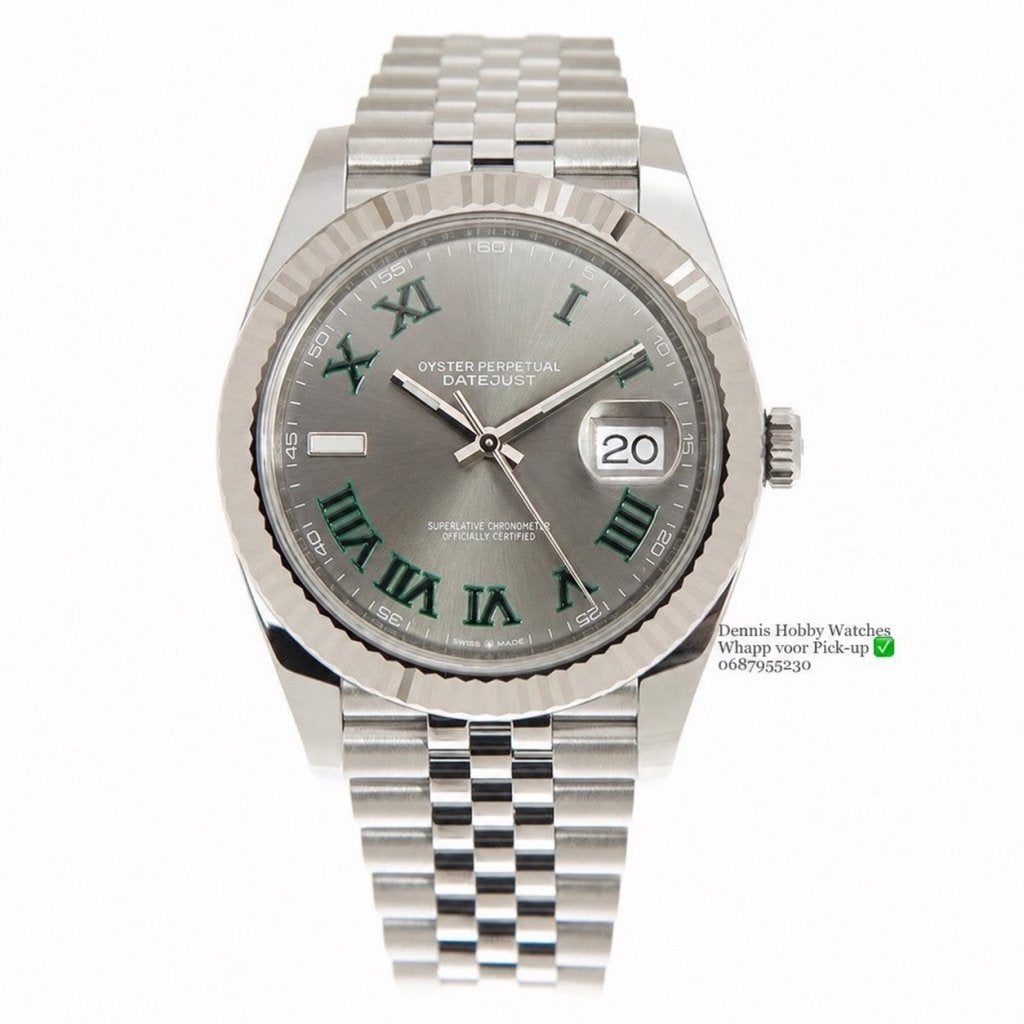 Clean Datejust 41MM Wimbledon Jubilee Model 2026, Niet ingevuld, Waterdicht, Niet ingevuld, Ophalen