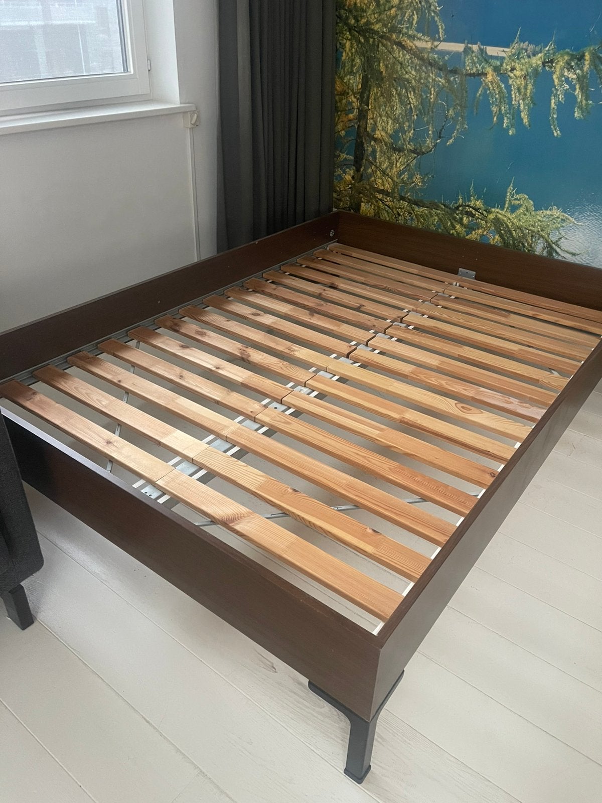 GERESERVEERD VOOR HANNA Ikea Malm bed 140x200 cm, Ophalen, Gebruikt, Bruin, 140 cm