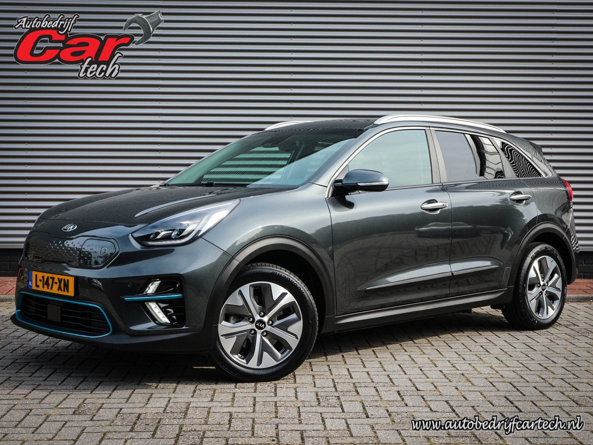 Kia e-Niro DynamicPlusLine 64 kWh Clima | Cruise | Navi | Pd, Auto's, Gebruikt, Zwart, 1712 kg, Leder en Stof
