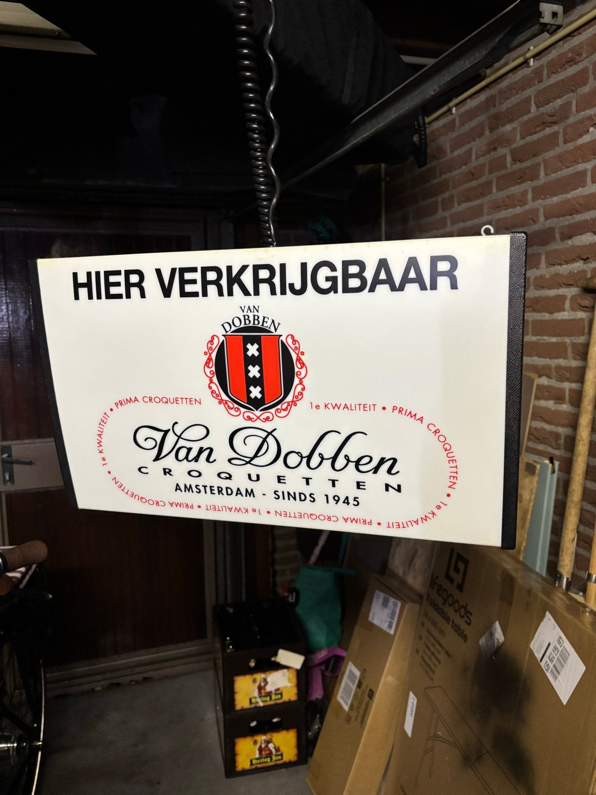 Van Dobben Croquetten Lichtbak - Hier Verkrijgbaar, Ophalen of Verzenden, Zo goed als nieuw, Lichtbak of (neon) lamp