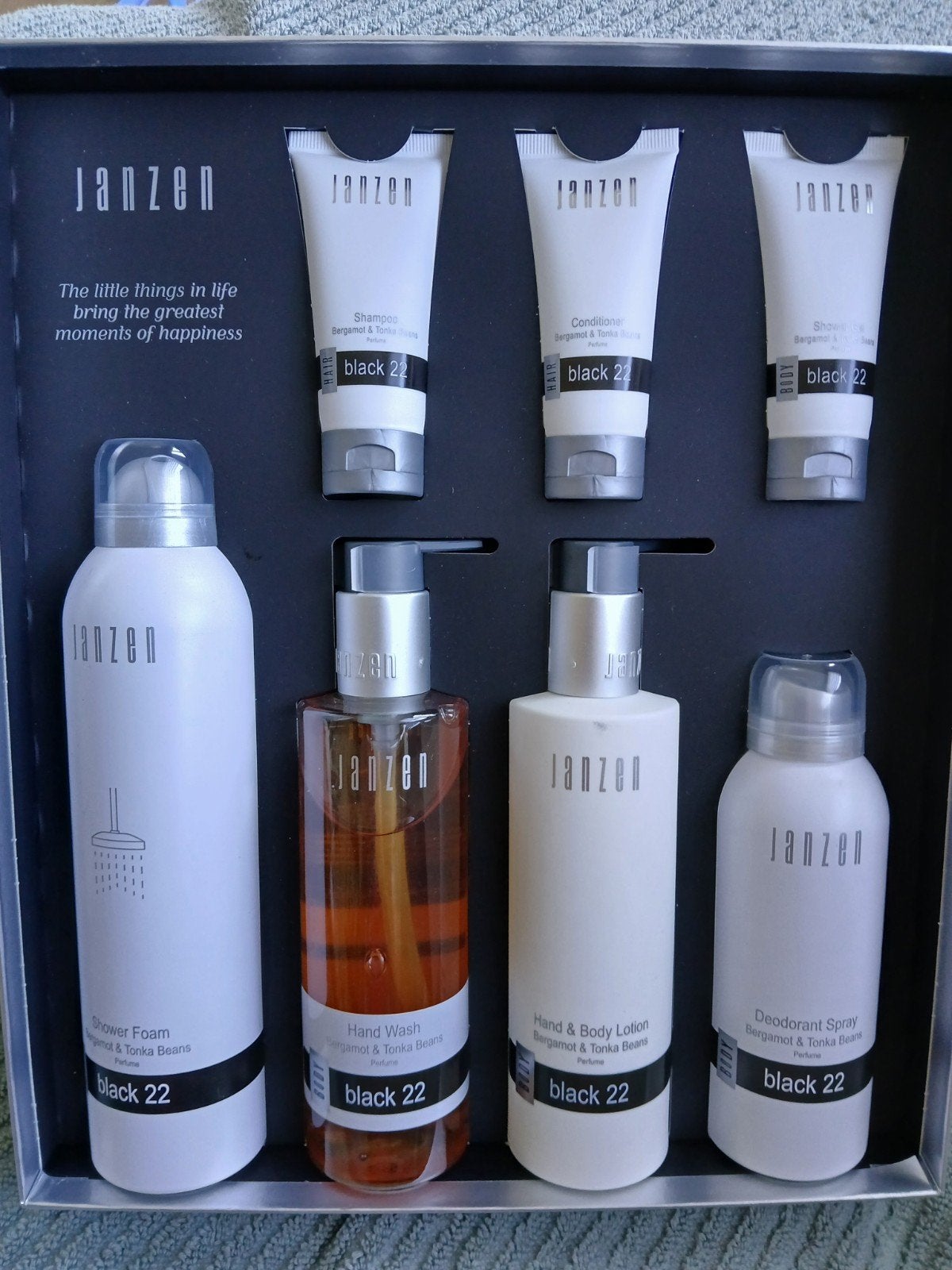 giftset Janzen black 22 verzorgingsproducten NIEUW in doos, Ophalen of Verzenden, Nieuw, Bad & Douche