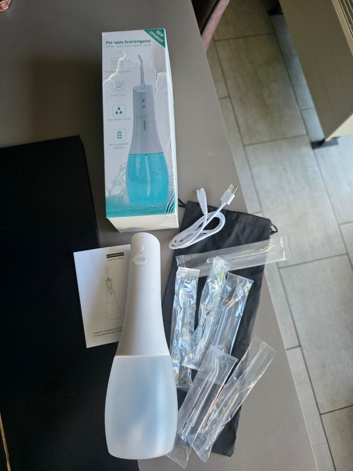 Monddouche Waterflosser - 400ml Tank- Nieuw- Draagbaar, Ophalen of Verzenden