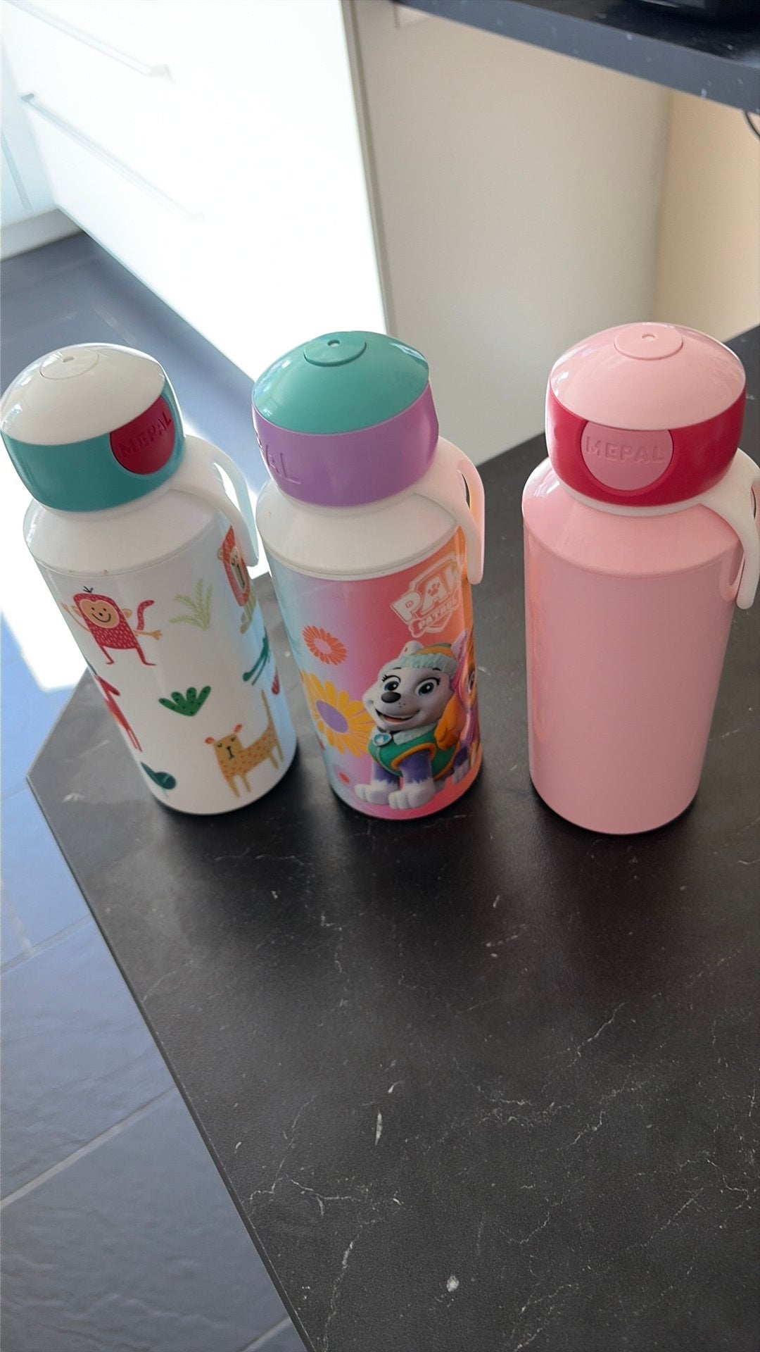 Mepal drinkflessen pop-up 3 stuks, Ophalen, Zo goed als nieuw, Overige typen