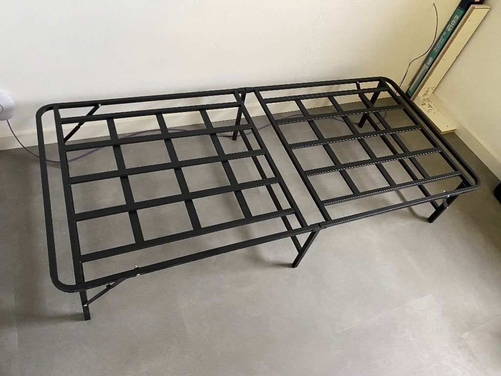 opvouwbaar bedframe, Ophalen, 90 cm, Eenpersoons, Zwart