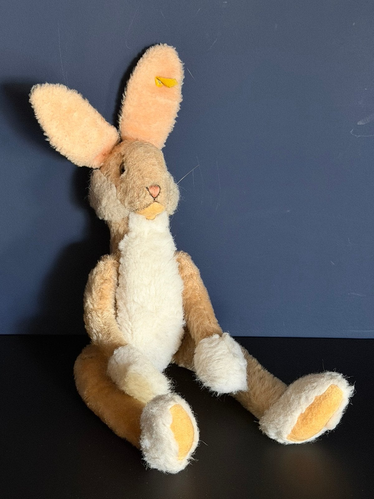 Vintage Steiff Lulac konijn, met knop en label, Ophalen of Verzenden