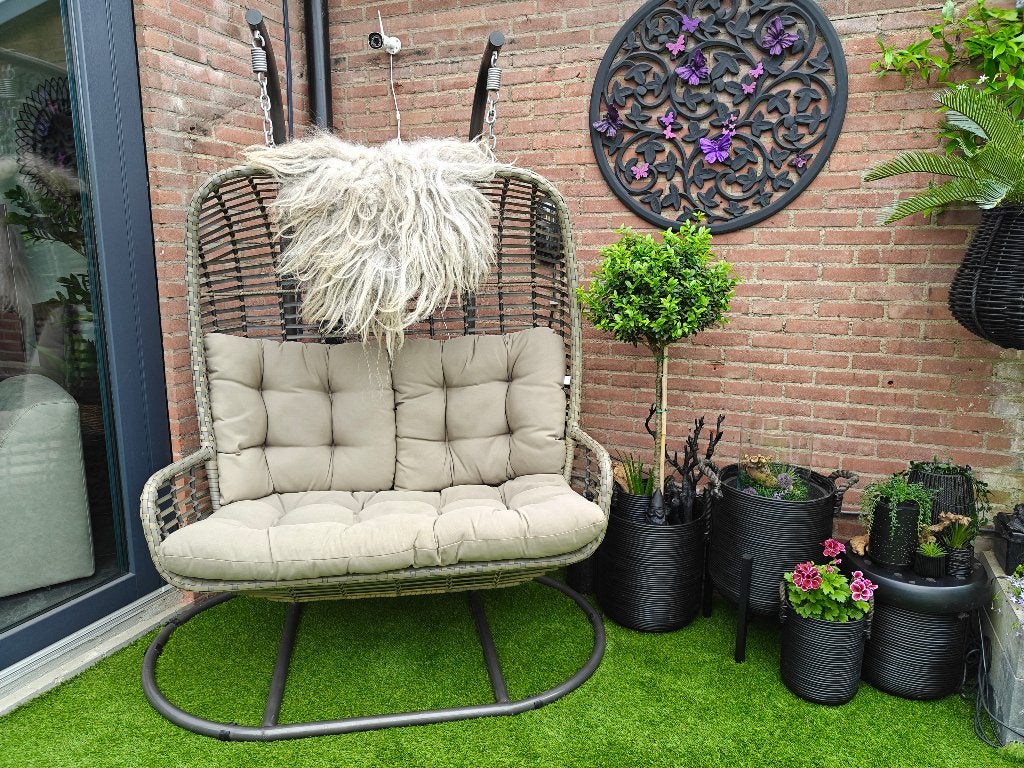 Elza Relax Hangstoel Hangei 2pers. SenS-Line, Tuin en Terras, Tuinstoelen, Ophalen, Zo goed als nieuw, Wicker, Verstelbaar