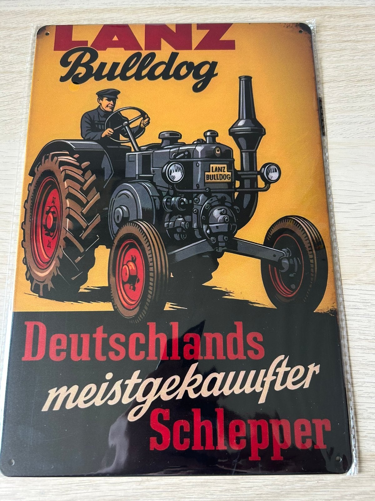 Reclamebord lanz, Ophalen of Verzenden, Nieuw, Reclamebord