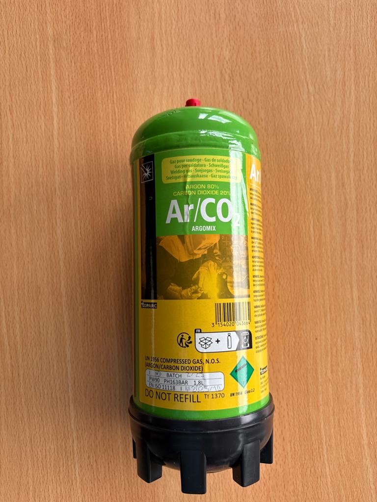 Nieuwe CO2 lasfles (Argon 80% / CO2 20%) - Ongebruikt, Ophalen of Verzenden, Zo goed als nieuw