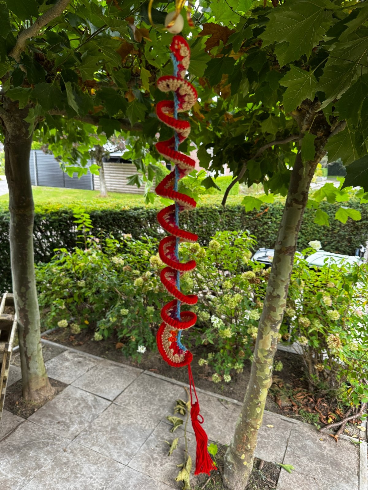 Handgehaakte windwaaier voor tuin of balkon, Hobby en Vrije tijd, Ophalen of Verzenden, Nieuw