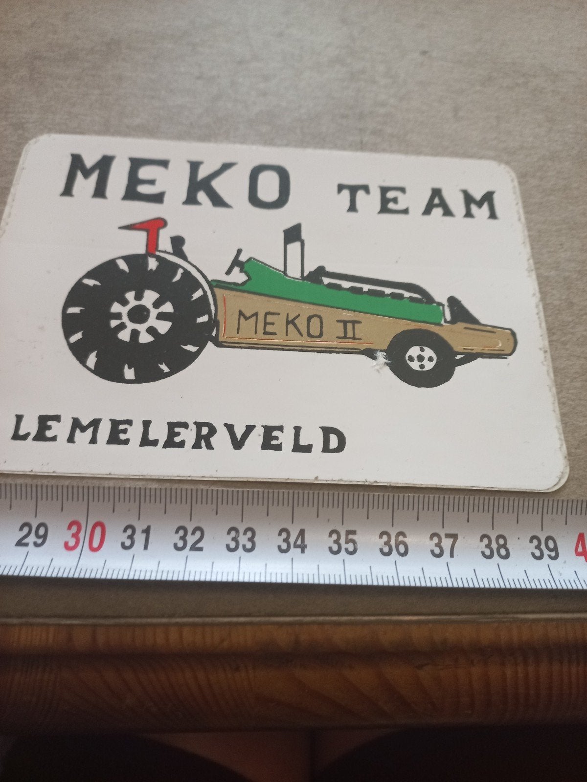 Meko Team Lemelerveld Tractor Pulling Plaat, Ophalen of Verzenden, Gebruikt