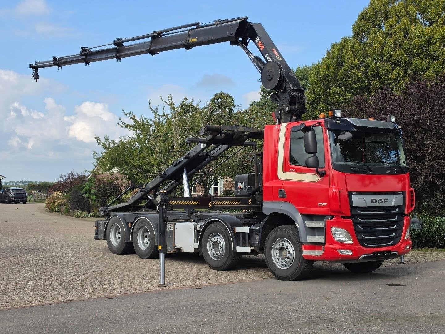 DAF CF530 FAD HIAB 302 30tm KRAAN/CONTAINER! ZERO EMISSIE 20, Auto's, Achterwielaandrijving, Euro 6, Bedrijf, DAF