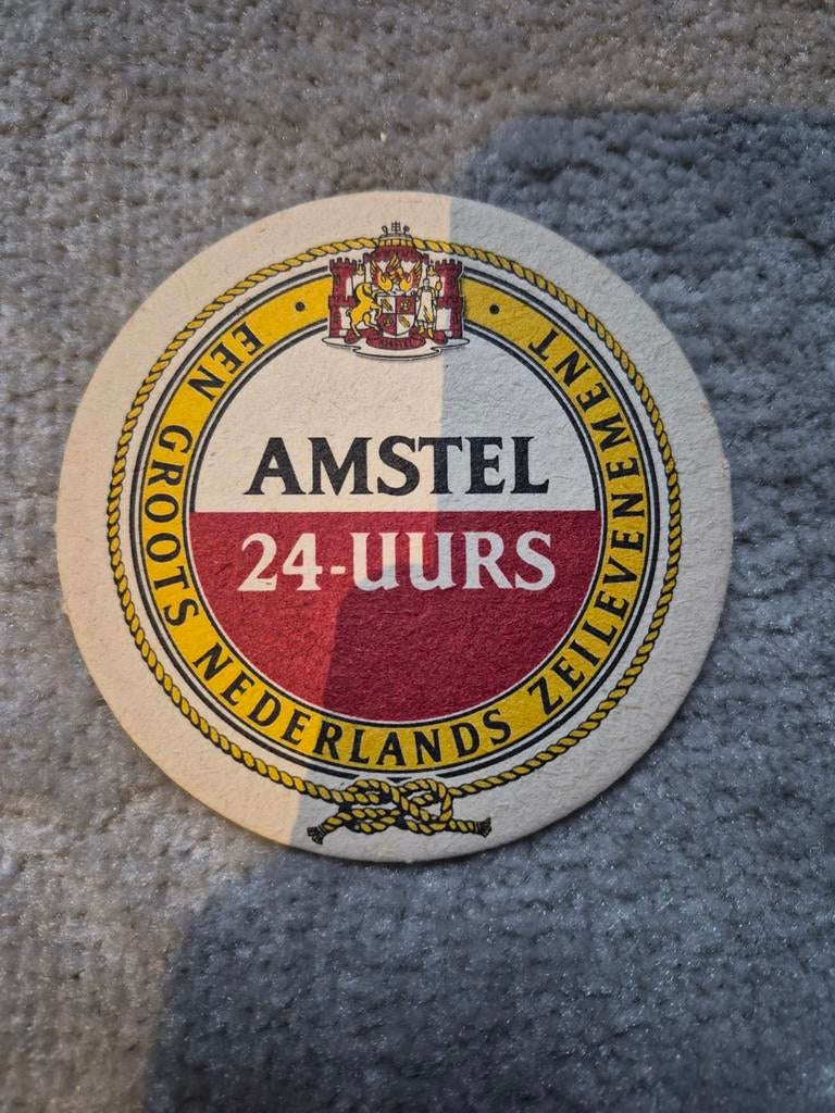 Amstel 24-uurs Zeilevenement Viltje 1991, Verzamelen, Biermerken, Gebruikt, Viltje(s), Amstel, Ophalen of Verzenden