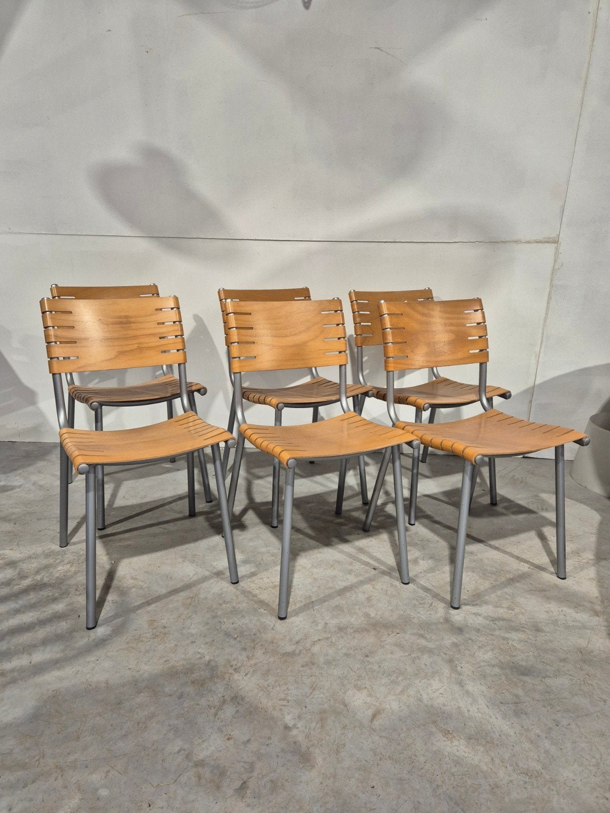 Ruud jan kokke voor harvink eetkamer stoelen vintage design, Gebruikt, Bruin, Onbekend, Ophalen of Verzenden
