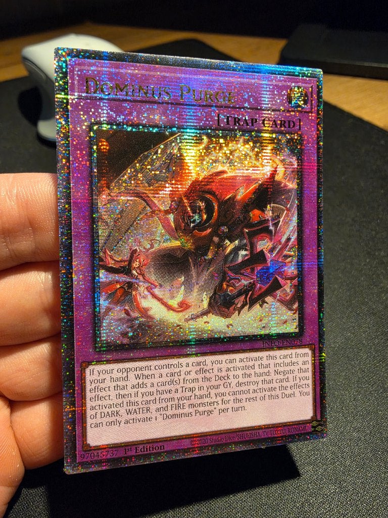 3x Dominus Purge (INFO-EN078, Quarter Century Secret Rare), Ophalen of Verzenden, Zo goed als nieuw, Meerdere kaarten, Foil