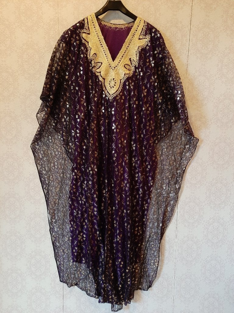 Oosterse jurk paars/goudkleur, Kleding | Dames, Carnavalskleding en Feestkleding, Ophalen of Verzenden, Zo goed als nieuw, Overige thema's