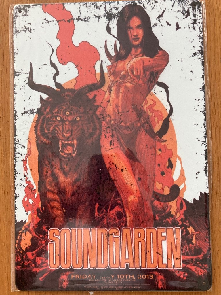 Soundgarden poster metaal, Verzamelen, Posters, Ophalen of Verzenden, Nieuw, A1 t/m A3, Film en Tv