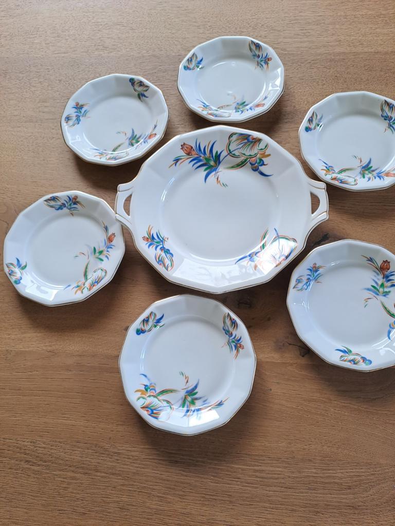 H.C. Schlaggenwald Porseleinen Schaal en Schotels Set, Ophalen of Verzenden