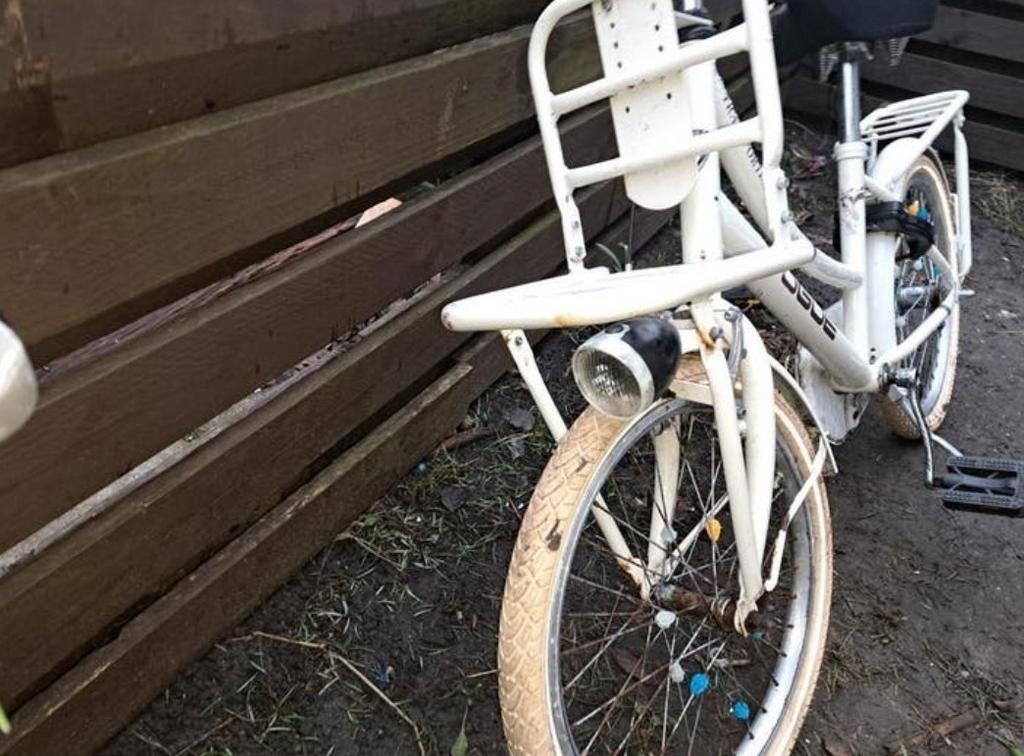 kinder Transporter fiets van het merk vogue- wit, Gebruikt, Ophalen of Verzenden, 20 inch, Vogue transporter
