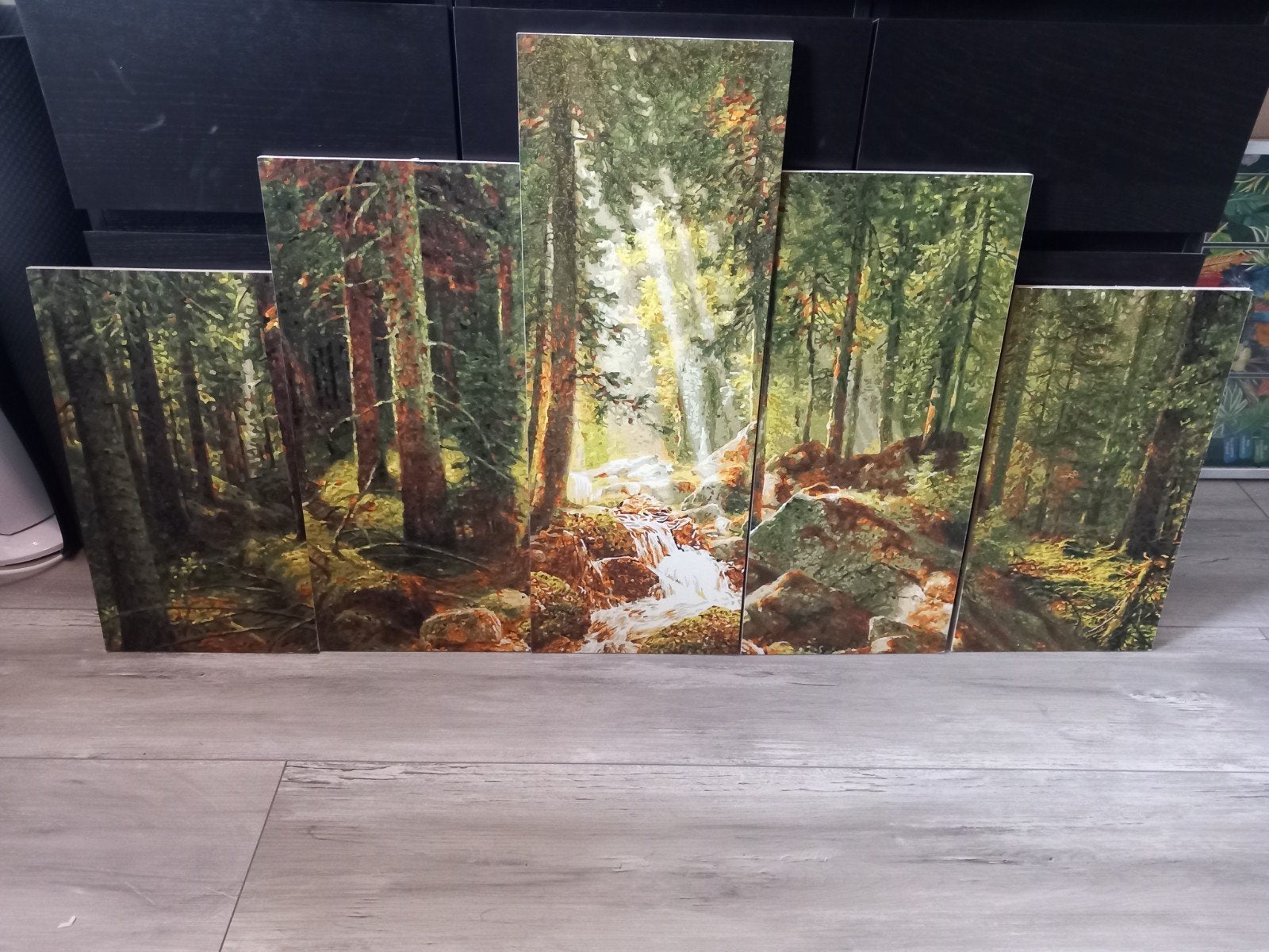 5 luik schilderij bos, Ophalen, Schilderij